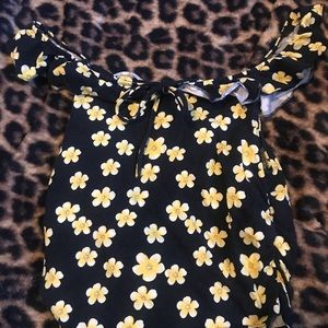 Off the Shoulder Flower Top